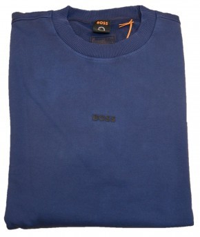 Hugo Boss Herren Wefade Sweatshirt mit Gummierten Logo Dunkelblau 415