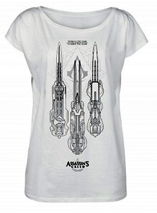 ASSASSINS CREED Work In The Dark Girl Shirt weiß