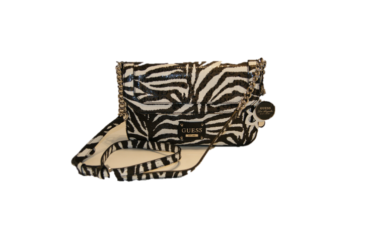 GUESS TASCHE BIANCO NERO CROSSBODY ZEBRA