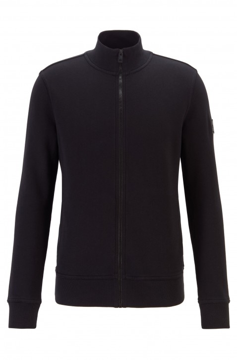 BOSS Relaxed-Fit Jacke ZKYBOX 1 aus Baumwolle mit Gummibesatz schwarz 001