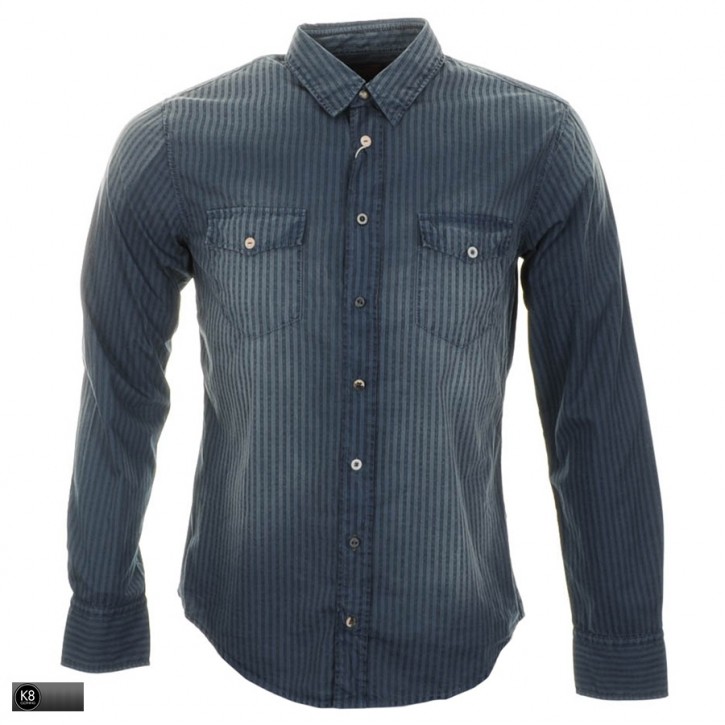 BOSS ORANGE HEMD EDASLIME FARBE DUNKELBLAU 422