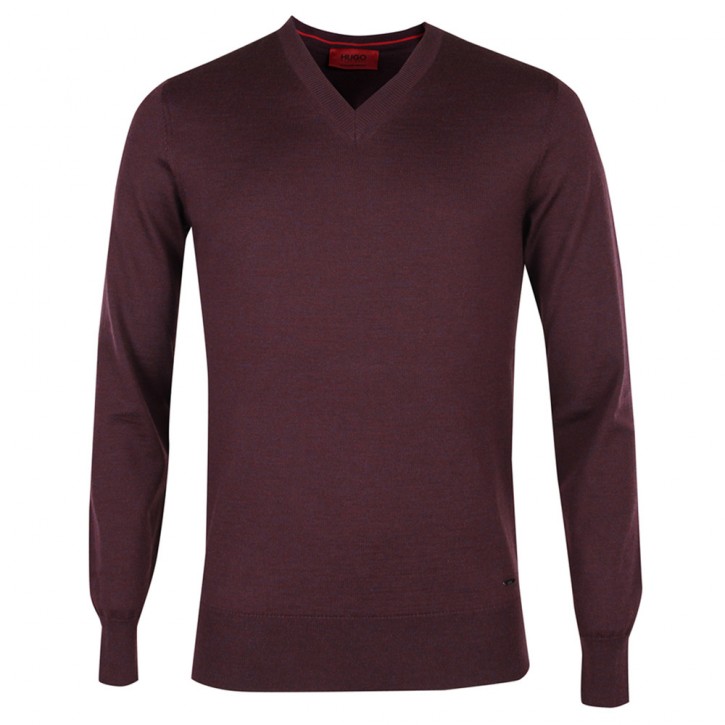 HUGO PULLOVER SACARALIO FARBE DUNKELROT 604