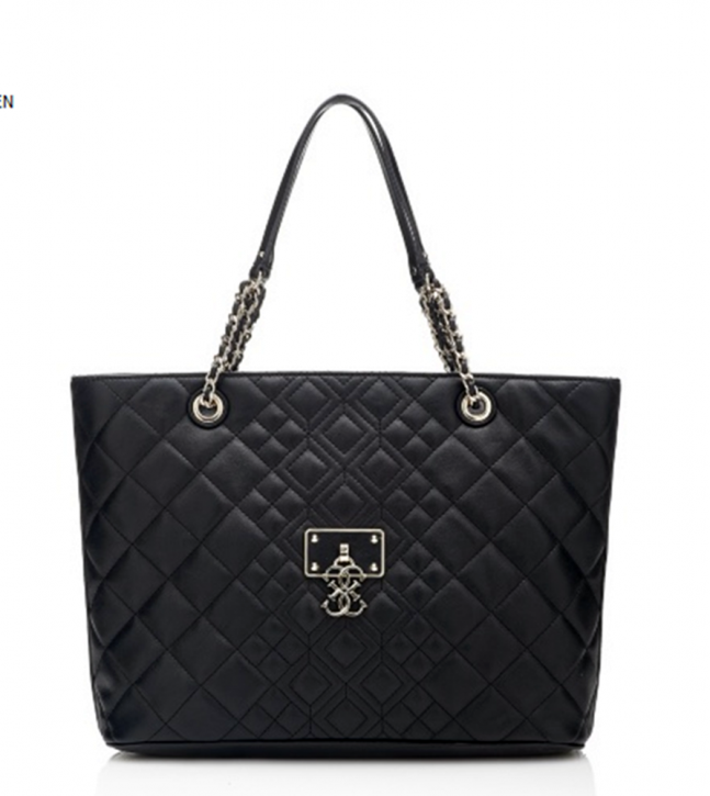 GUESS HANDTASCHE ALIZA MEDIUM TOTE QUILTED BAG FARBE SCHWARZ