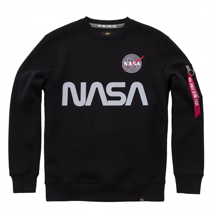 ALPHA INDUSTRIES NASA Reflective Sweater schwarz