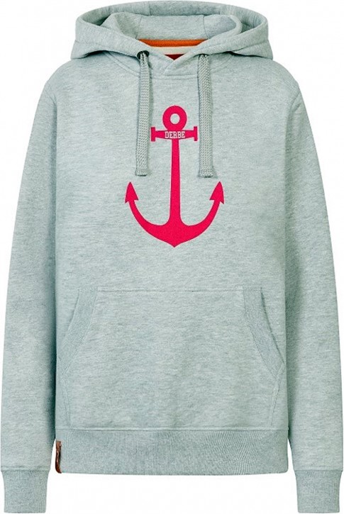 Derbe Damen Hoody Kapuzenpullover Anker w-05-hd-anker-grey melange 021