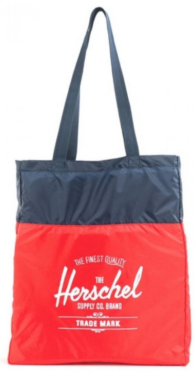 HERSCHEL PACKABLE TRAVEL TOTE FARBE NAVY/RED