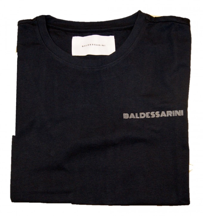BALDESSARINI Herren Rundhals T-Shirt BLD-Tempo mit Logo Farbe dunkelblau 6300