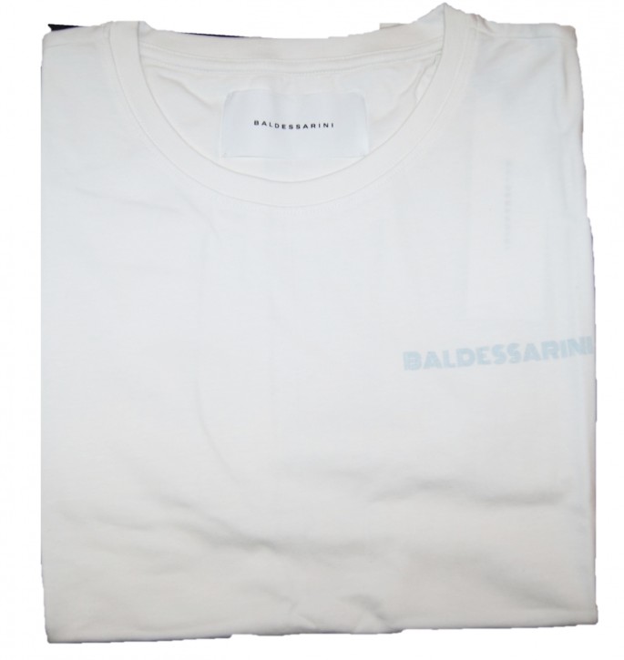 BALDESSARINI  Herren Rundhals T-Shirt BLD-Tempo mit Logo Farbe weiß 1023