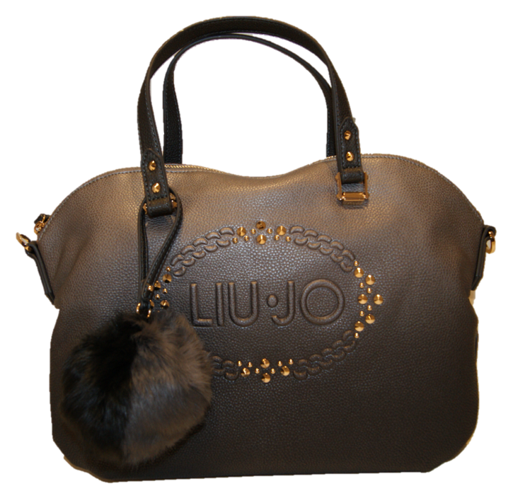LIU JO HANDTASCHE BAULETTO LOGO LUCCI FARBE GUN METAL FROZE A 3168