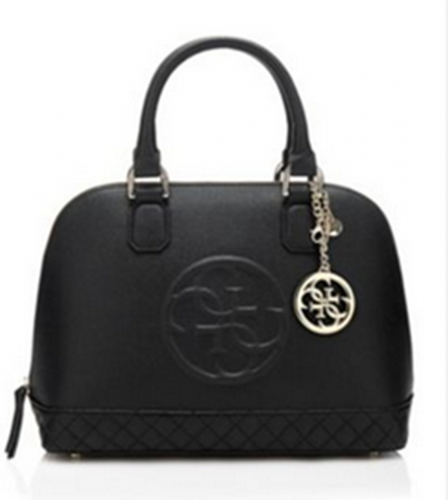 GUESS TASCHE AMY MEDIUM DOME SATCHEL FARBE SCHWARZ