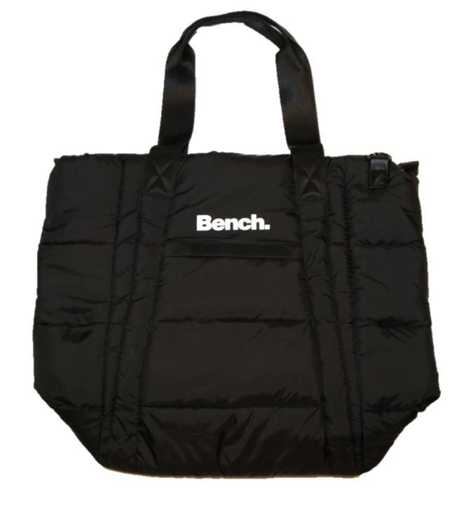 BENCH Damen gesteppte Shopper Henkeltasche Farbe schwarz