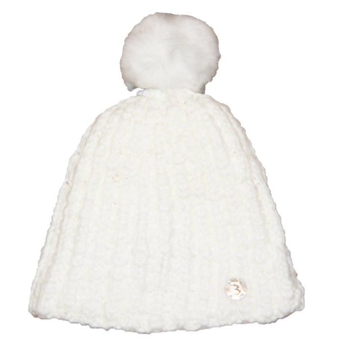 BENCH Strickmütze mit Fleeceeinsatz TURN UP BOBBLE BEANIE Farbe weiss