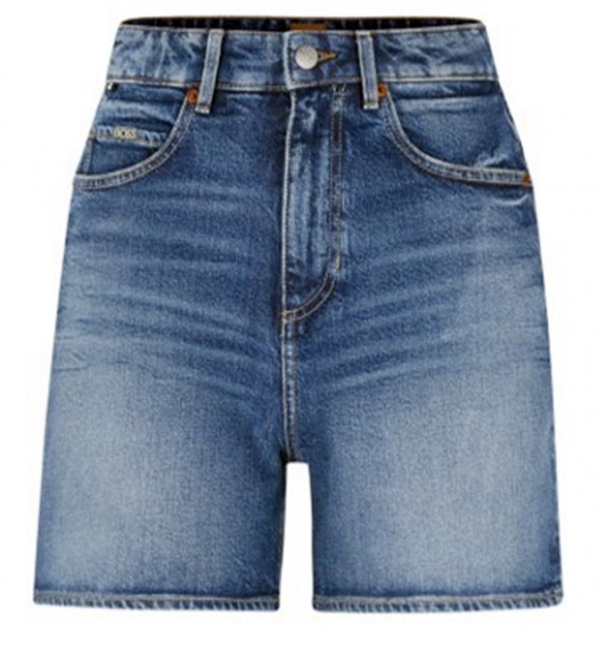 Boss Shorts DENIM SHORT BC aus bequemem Stretch-Denim mit mittlerer Bundhöhe blau 430