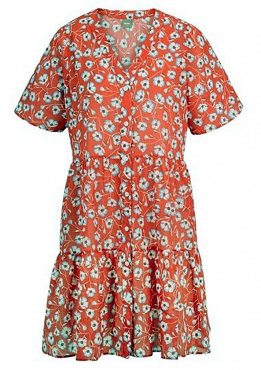 Boss Damen Mini Kleid C_Dango mit durchgehenden Blumen-Print mehrfarbig 976