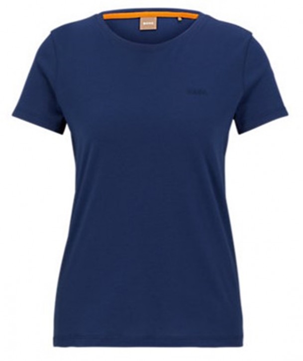 Boss Slim-Fit T-Shirt C_Esogo aus Bio-Baumwolle mit tonalem Logo dunkelblau 407