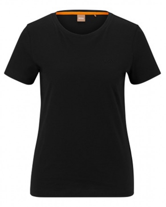 Boss Slim-Fit T-Shirt C_Esogo aus Bio-Baumwolle mit tonalem Logo schwarz 001 S