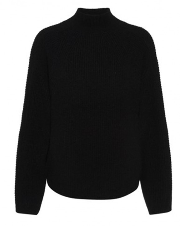 Hugo Boss Damen Pullover C_Folanda mit Stehkragen dunkelgrau 060