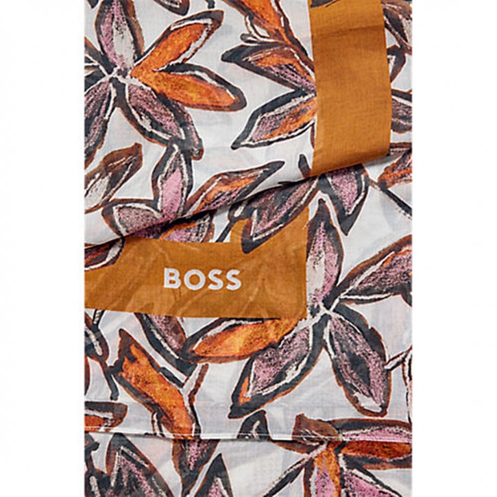 Hugo Boss Schal C_Lamonda_3 mit dezentem BOSS Branding Mehrfarbib 962