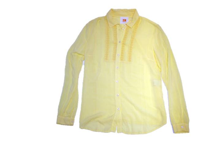 BOSS ORANGE BLUSE CAMELYNE_1FARBE GELB 738 GR: 38