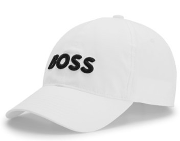 Boss Cap Cap-GOLF aus Stretch-Popeline mit erhabenen Logo-Stickereie weiß 100