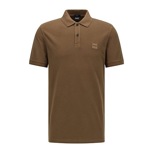 Hugo Boss Poloshirt Prime 1 mit salzgewaschenem Finish Farbe oliv 308