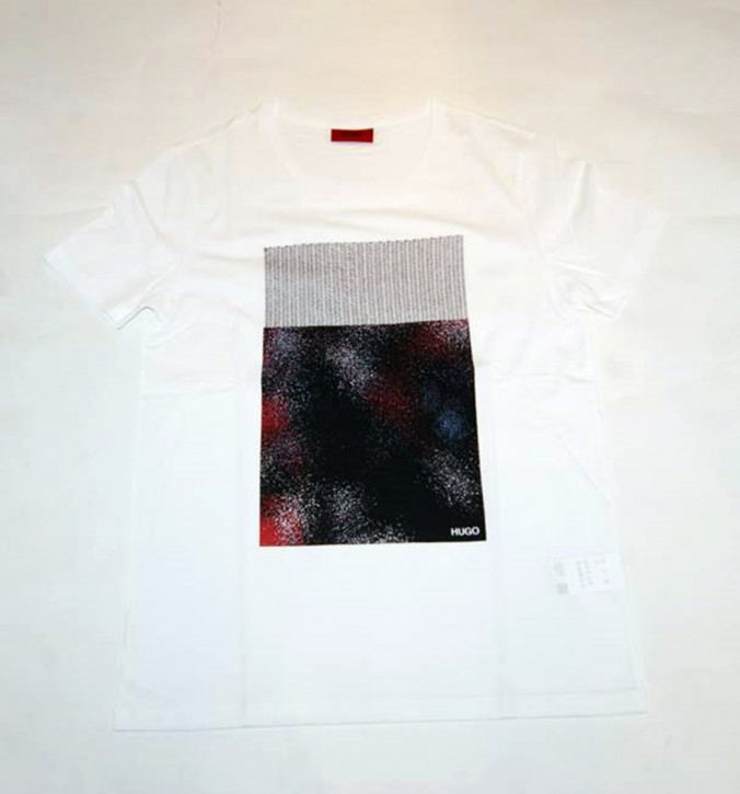 HUGO TEE SHIRT DABSTRACT FARBE WEISS 100