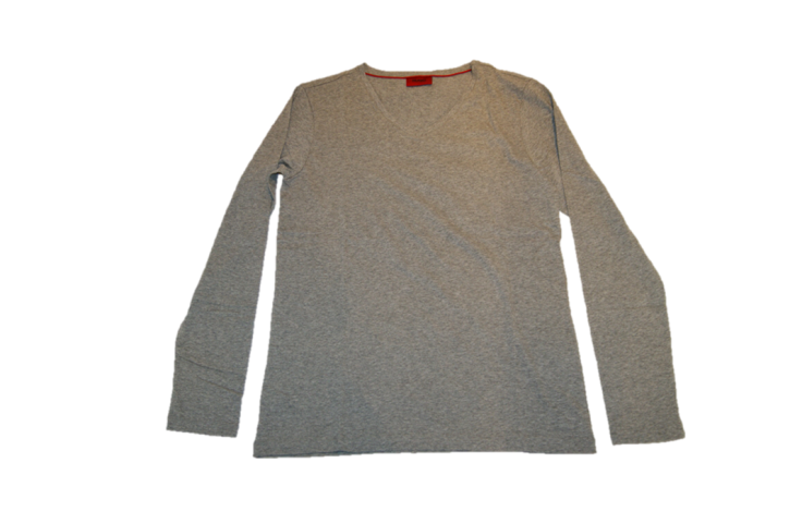 HUGO LANGARM TEE SHIRT DAN FARBE GRAU 059 S