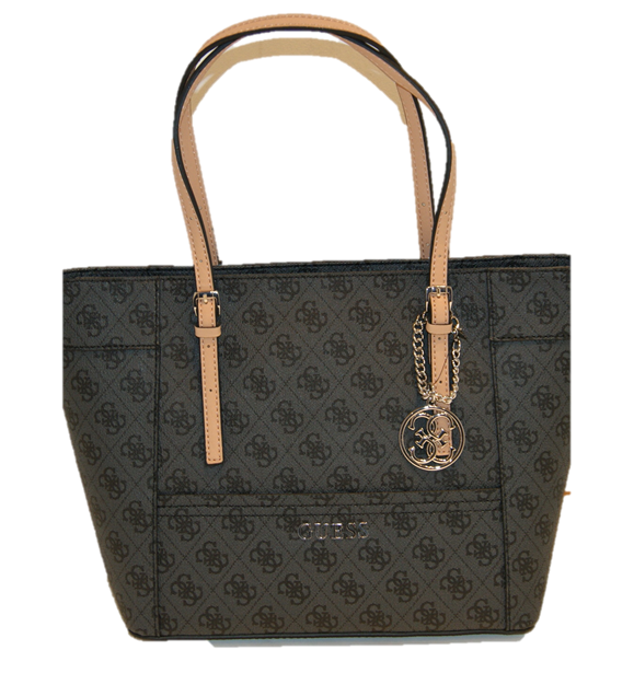 GUESS TASCHE  DELANEY SMALL CLASSIC FARBE COAL