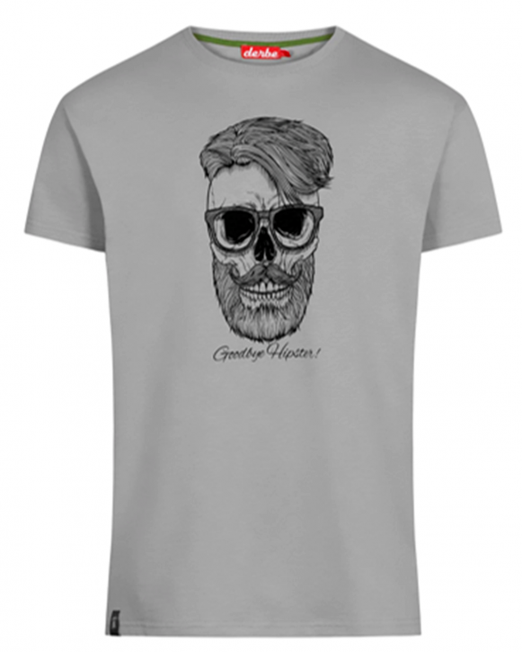 DERBE Herren T-Shirt Hipster m-04-tsfl-hipster-093 grey