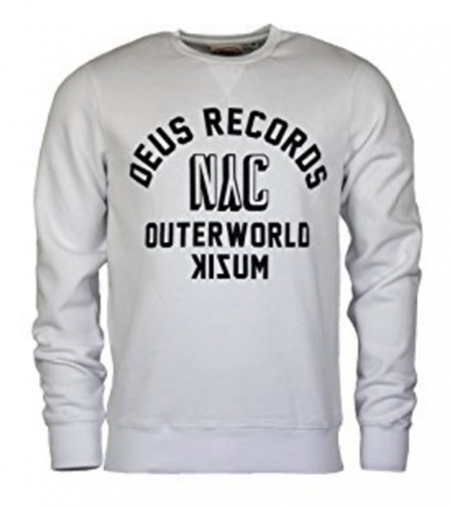 DEUS EX MACHINA SWEATSHIRT KORBIT-CREW FARBE WEISS 001