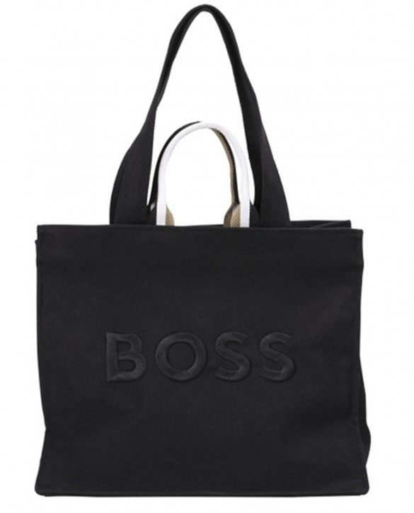 Boss Damen Tote Bag Deva Tote PF mit Oversize-Logo-Stickerei schwarzDeva Tote OC