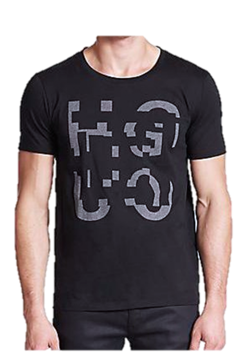 HUGO TEE SHIRT DIMENSION FARBE SCHWARZ 001