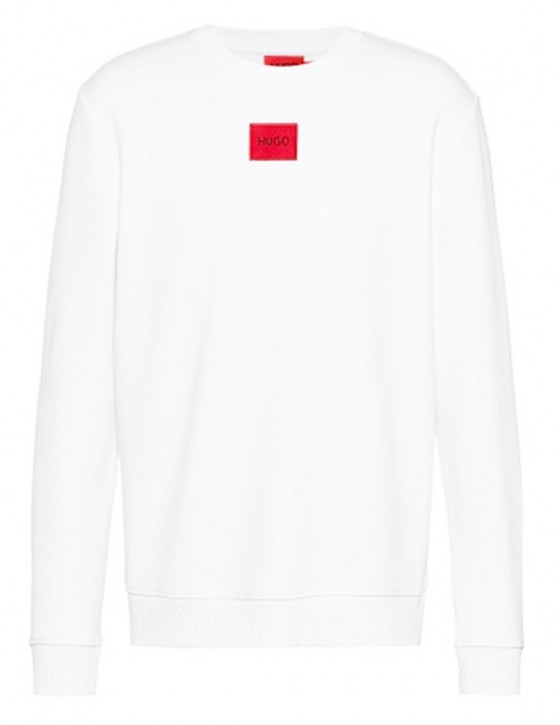 Hugo Regular-Fit Sweatshirt Diragol212 aus Baumwoll-Terry mit Logo-Etikett weiß 100