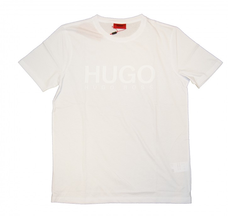 HUGO Relaxed-Fit T-Shirt Dolive-U1 aus Baumwoll-Jersey mit Logo Farbe weiss 100 L