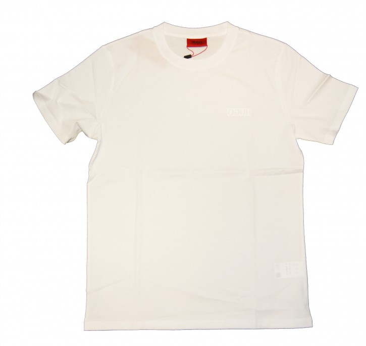 HUGO Oversized T-Shirt Durned-U3 aus Baumwoll-Jersey mit spiegelverkehrtem Logo weiss 100