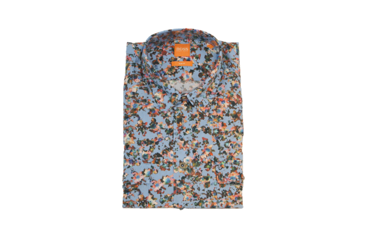 BOSS ORANGE HEMD EDASLIME FARBE BLAU MUSTER 451 M