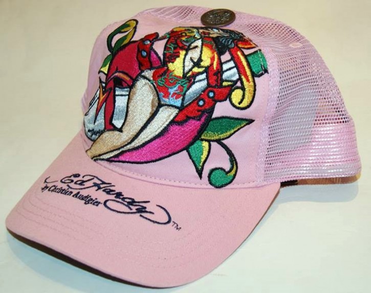 ED HARDY CAP PIN UP DEVIL 08 FARBE ROSA