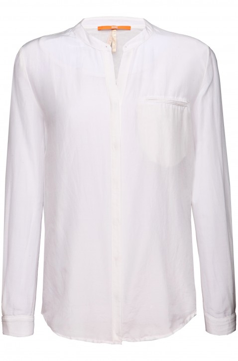 BOSS ORANGE BLUSE EFELIZE_4 SEIDE FARBE WEISS 100
