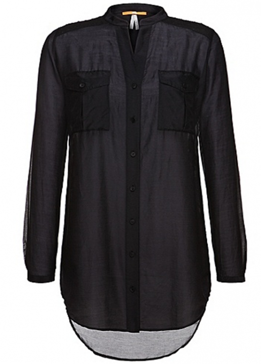 BOSS ORANGE BLUSE EJUSTERE_3 FARBE SCHWARZ 001