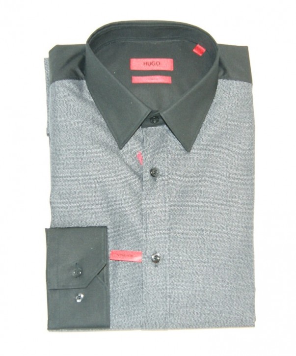 HUGO MEN HEMD ELISHA FARBE SCHWARZ 001