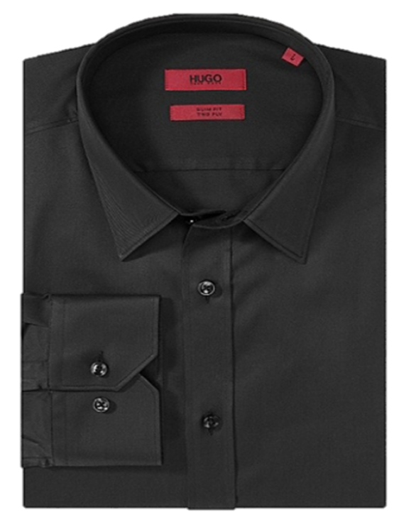 HUGO BOSS ELISHA SHIRT TWO PLY FARBE SCHWARZ 001