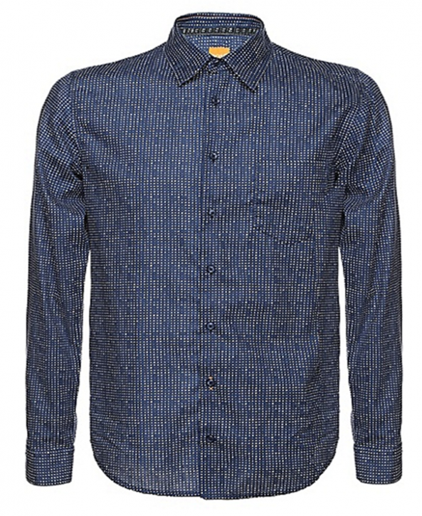 BOSS ORANGE SHIRT ENAMEE FARBE DUNKELBLAU 404