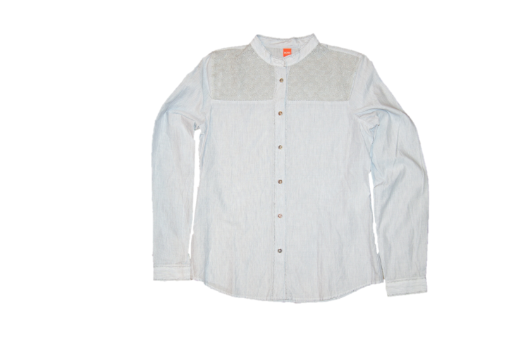 BOSS ORANGE BLUSE ENGI FARBE HELLBLAU 424 GR: 36