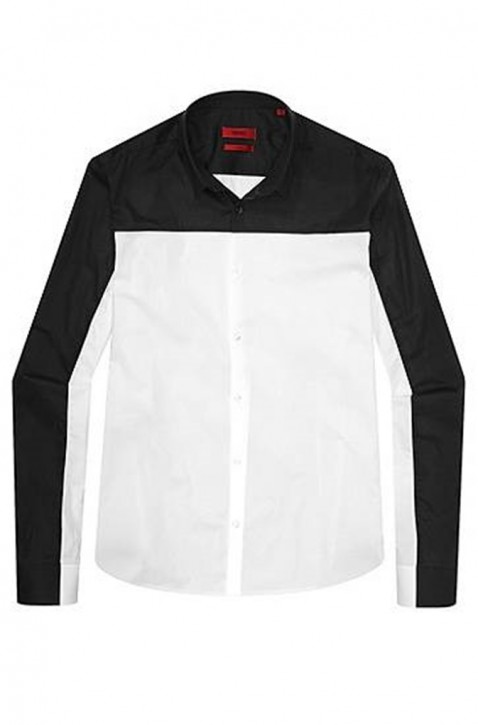 HUGO SHIRT ERHART FARBE WEISS/SCHWARZ 199