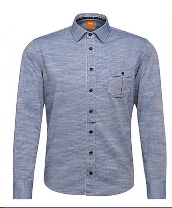 BOSS ORANGE HEMD ESLIME FARBE DUNKELBLAU 404