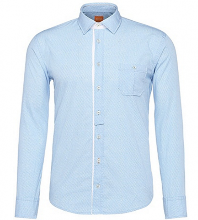 BOSS ORANGE HEMD ESLIME FARBE BLAU 460