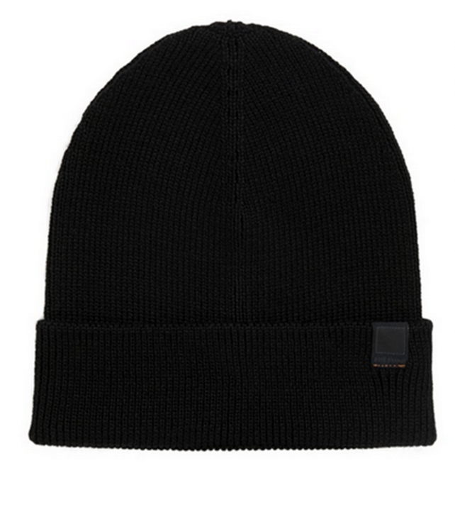 BOSS ORANGE Strickmütze FOMERO-8 aus Woll-Mix Farbe schwarz 001