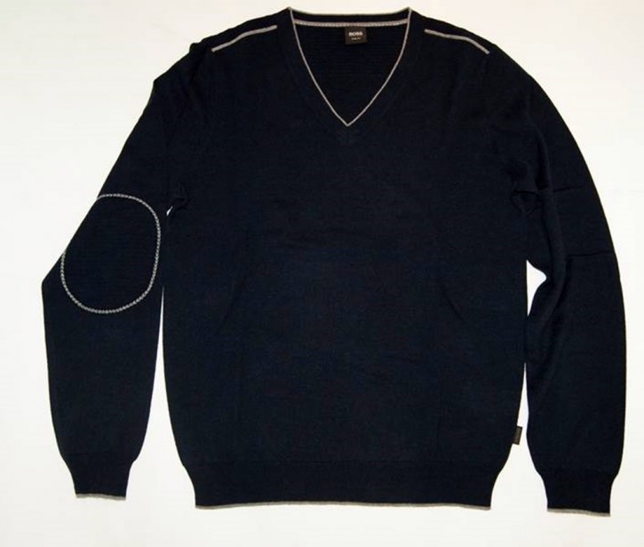 BOSS BLACK STRICKPULLOVER GARY FARBE DUNKELBLAU 402