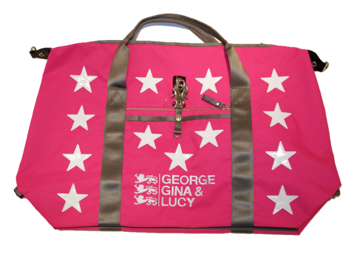 GEORGE GINA & LUCY Strandtasche Flatrange Farbe pink stars 511