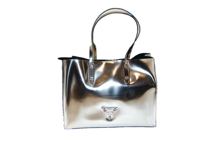 GUESS HANDTASCHE GLASS CANDY TOTE FARBE SILVER